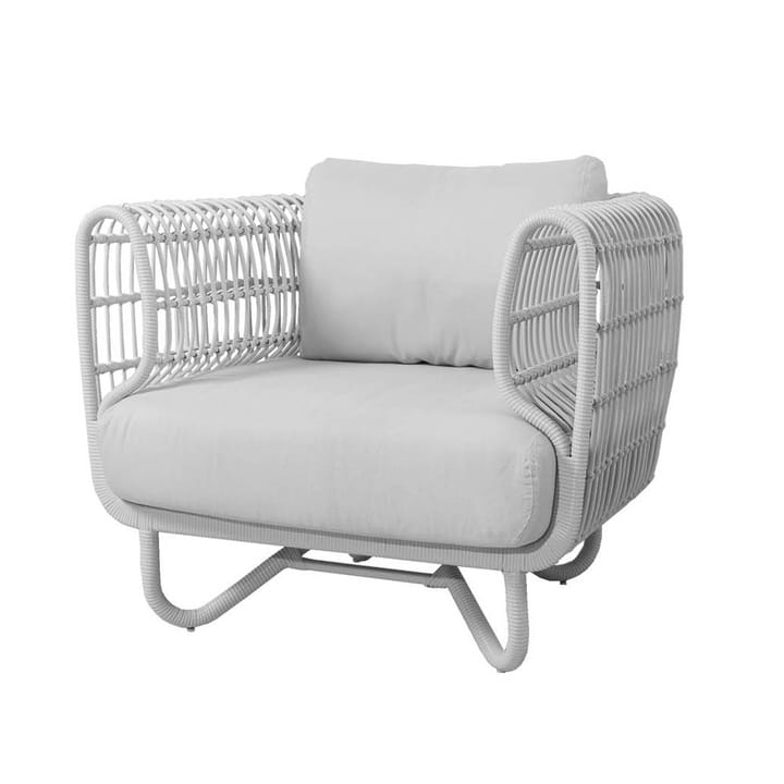 Fauteuil lounge Nest weave - White, Cane-Line Natté white - Cane-line