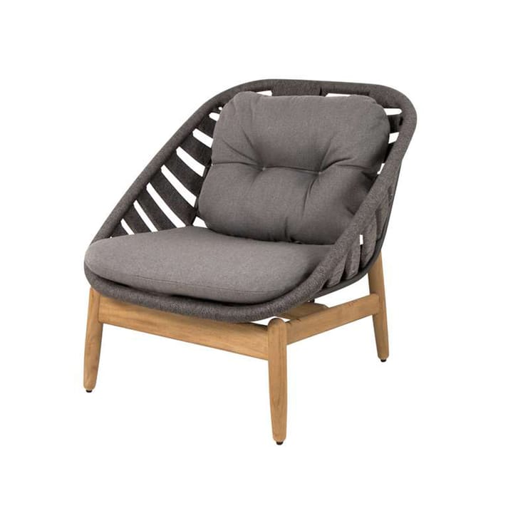 Fauteuil lounge Strington - Cane-Line Airtouch dark grey-teak - Cane-line