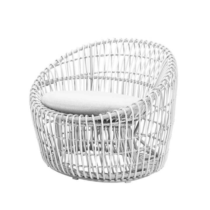 Fauteuil Nest Round - Cane-Line Natté white, rotin - Cane-line