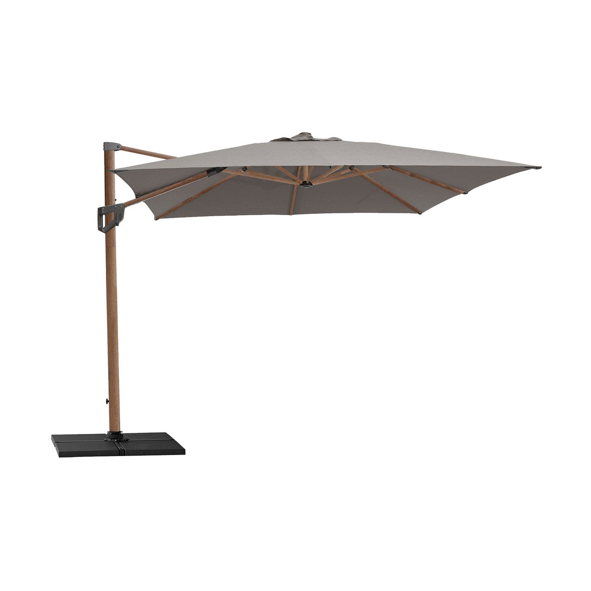 Cane-line Parasol Hyde luxe tilt 3x3 m Woodlook-Taupe