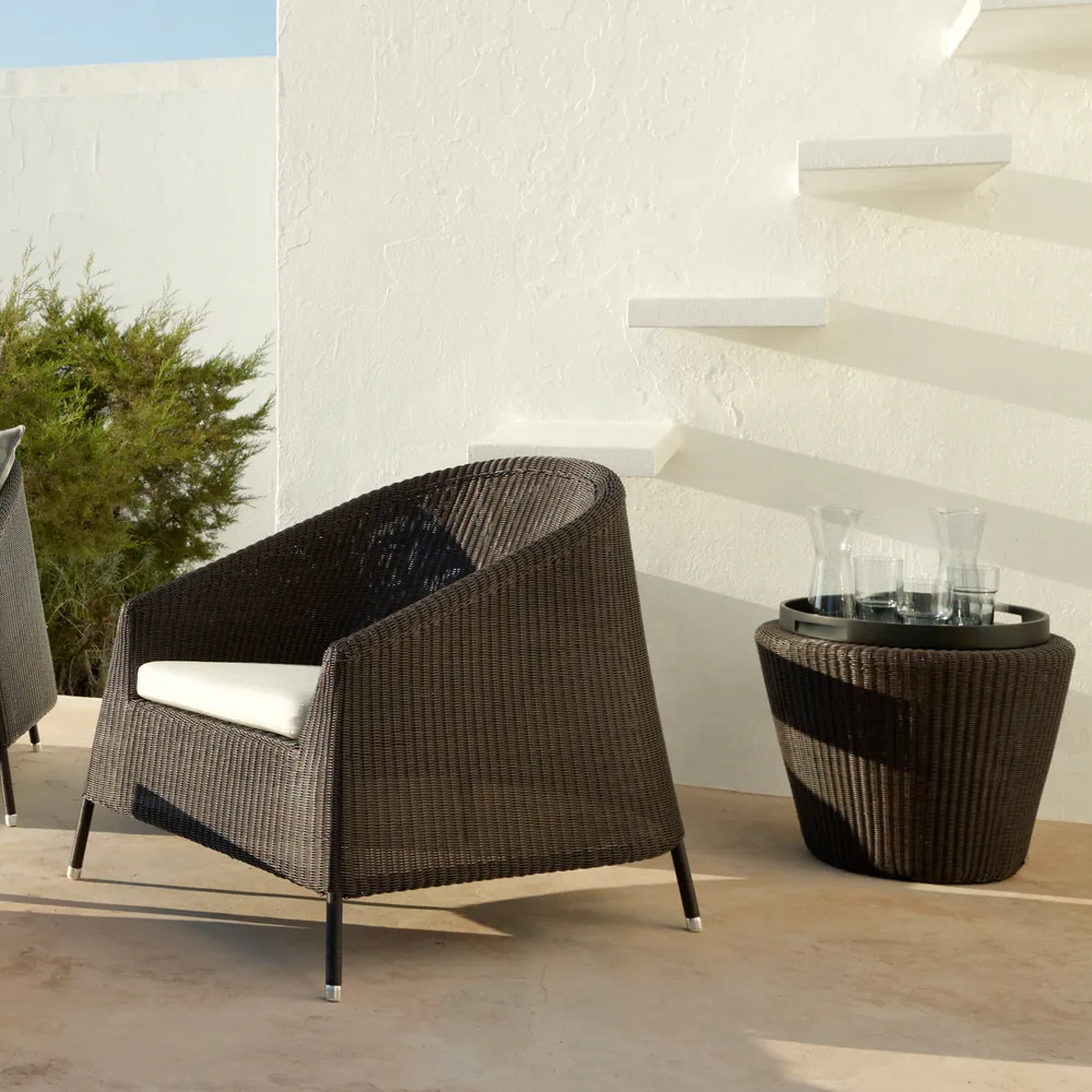 Plateau Club, Noir, carré Cane-line