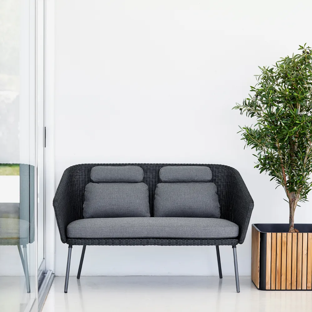 Pot Combine, Teck, Lava grey Cane-line