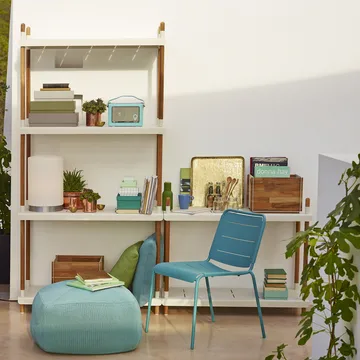 Système d'étagères Frame - Lava grey, bas, teck - Cane-line