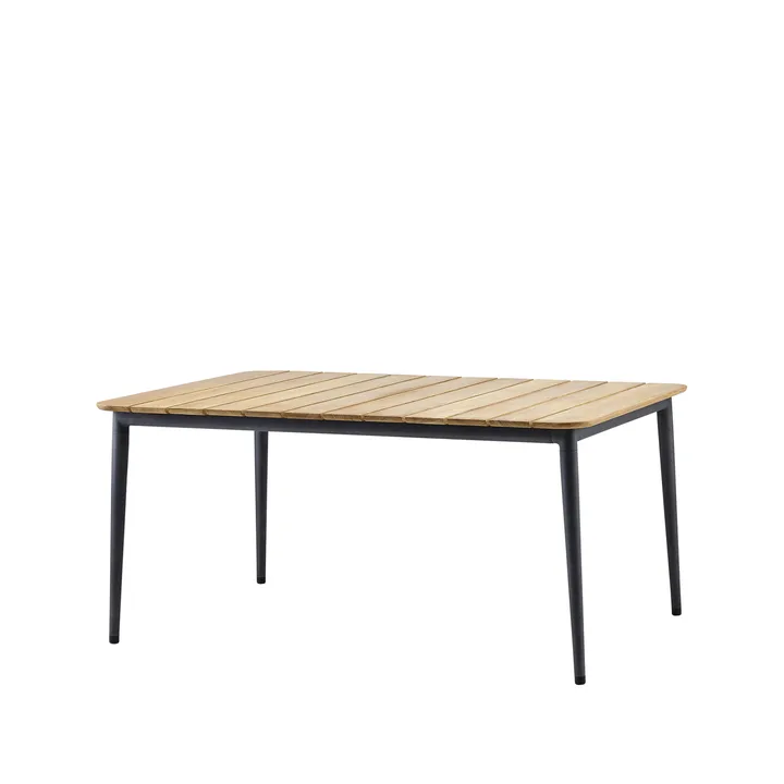 Table à manger Core teak 160x90x74 cm - Pied Lava grey - Cane-line