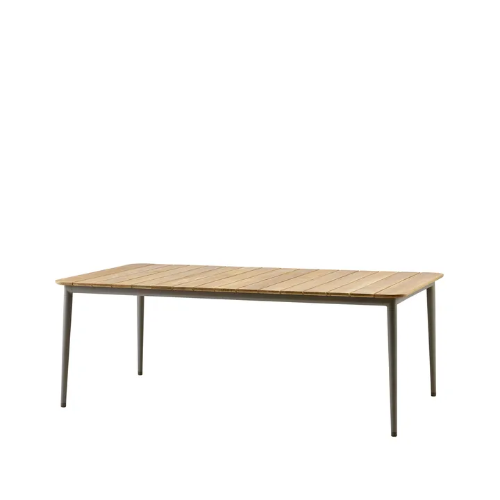 Table à manger Core teak 210x90x74 cm - Pied taupe - Cane-line