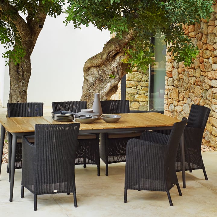 Table à manger Core teak 274x100x74 cm, Pied taupe Cane-line