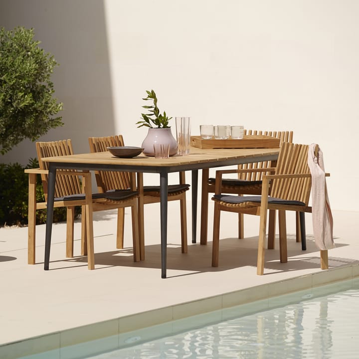 Table à manger Core teak 274x100x74 cm, Pied taupe Cane-line