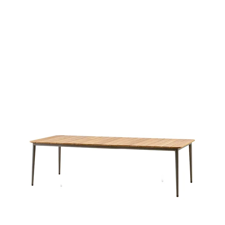 Table à manger Core teak 274x90x74 cm - Pied taupe - Cane-line