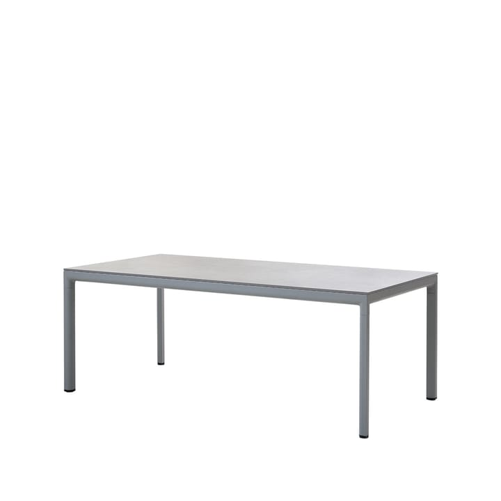 Table à manger Drop - Fossil grey-support en aluminium gris clair - Cane-line