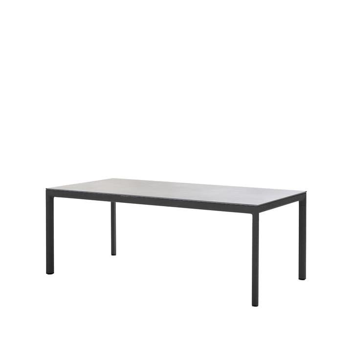 Table à manger Drop - Fossil grey-support en aluminium lava grey - Cane-line