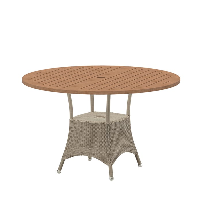 Table à manger Lansing Ø120 cm - Teak-weave taupe - Cane-line