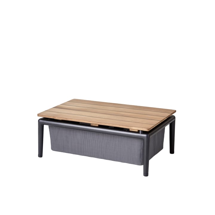 Table basse Conic avec rangement - Grey, teak - Cane-line