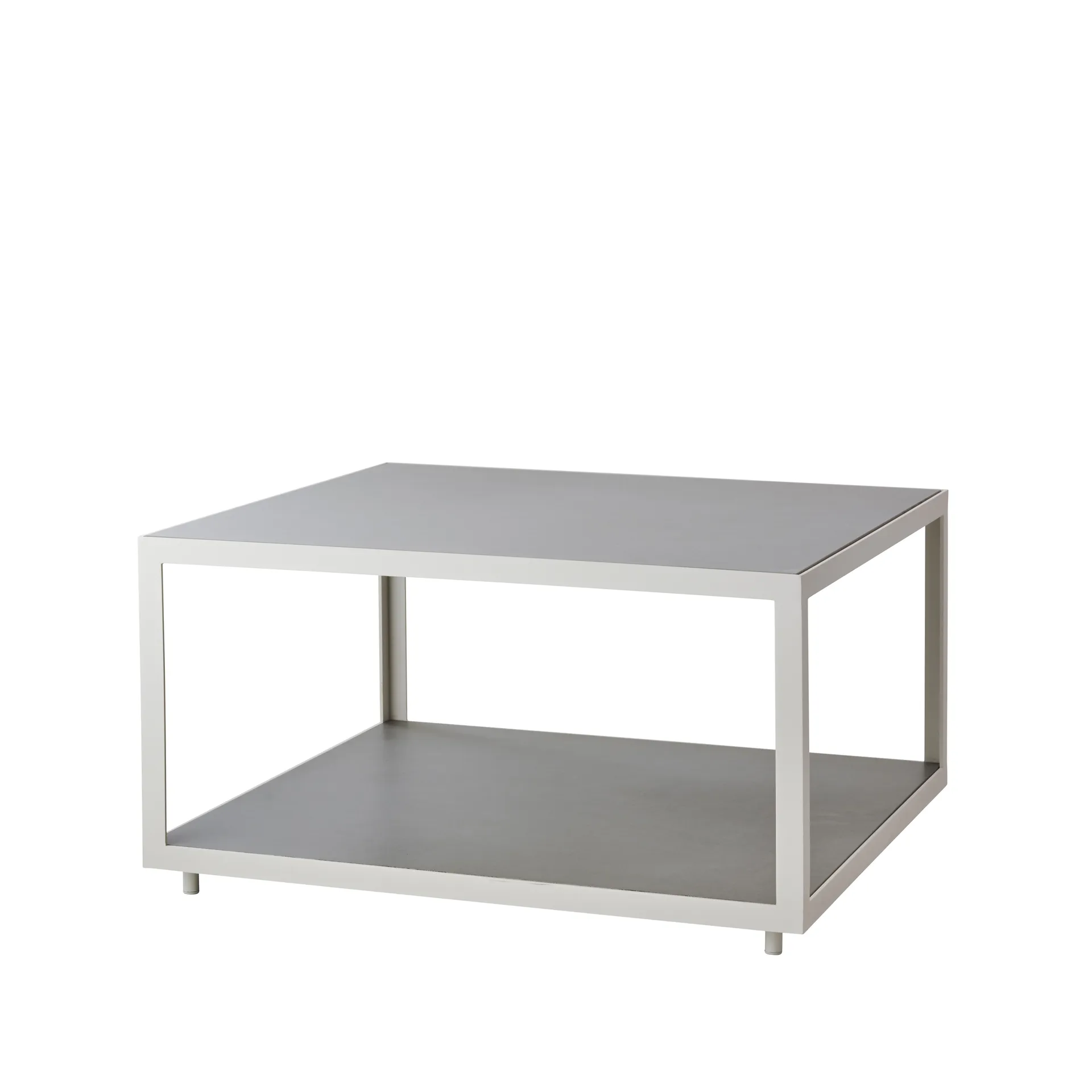 Table basse Level céramique 79x79 cm, Light grey-White Cane-line