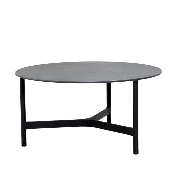 Table basse Twist large Ø90 cm - Fossil black-lava grey - Cane-line