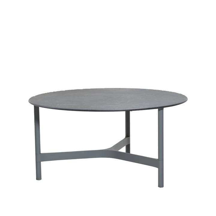 Table basse Twist large Ø90 cm - Fossil black-light grey - Cane-line