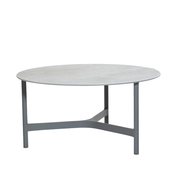 Table basse Twist large Ø90 cm - Fossil grey-light grey - Cane-line