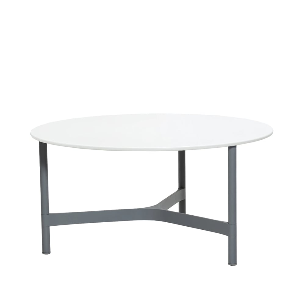 Cane-line Table basse Twist large 90 cm White-light grey