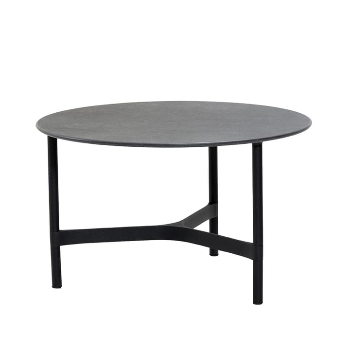 Table basse Twist medium Ø70 cm - Fossil black-lava grey - Cane-line