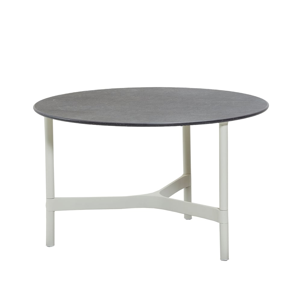 Cane-line Table basse Twist medium 70 cm Fossil black-white