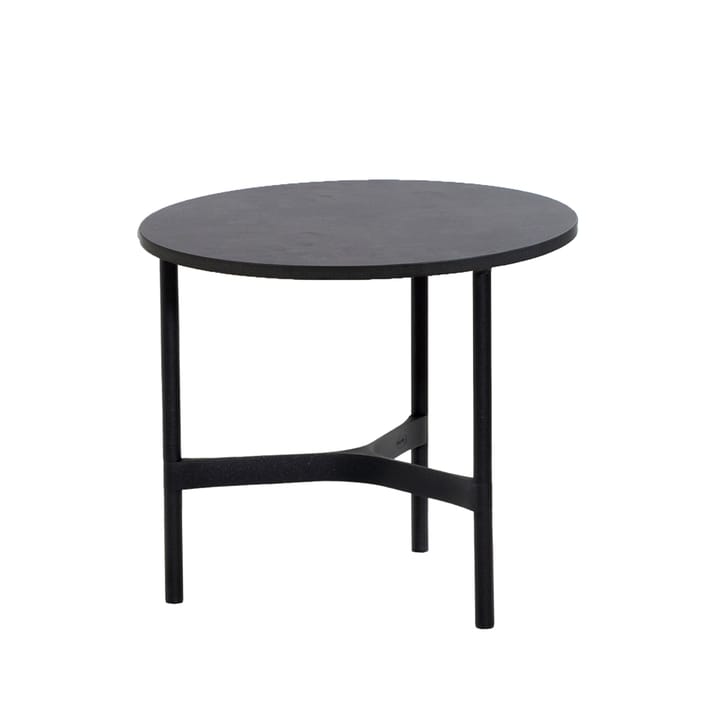 Table basse Twist small Ø45 cm - Dark grey-lava grey - Cane-line