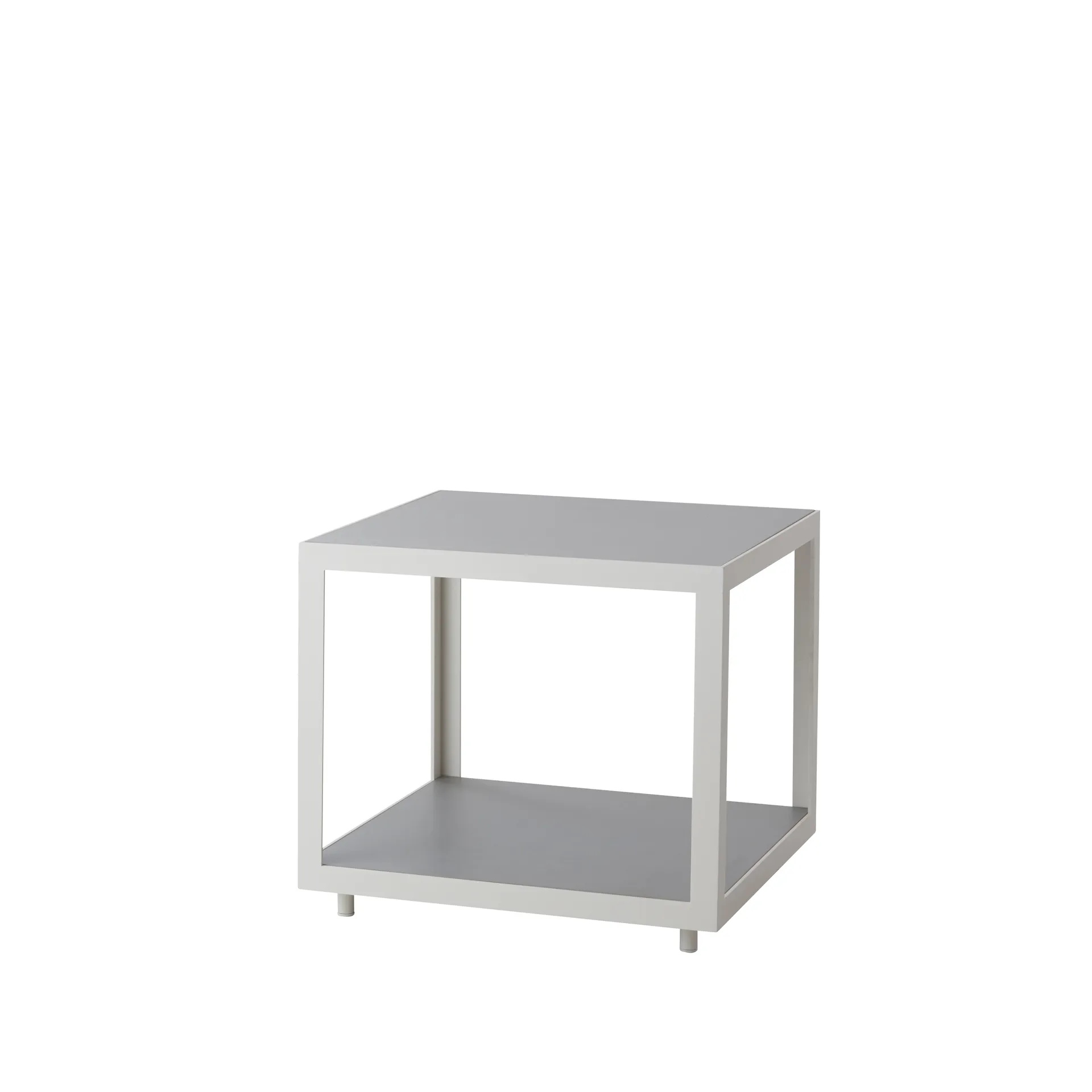 Table d'appoint Level, Light grey, céramique, support blanc Cane-line