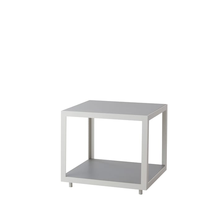 Table d'appoint Level - Light grey, céramique, support blanc - Cane-line