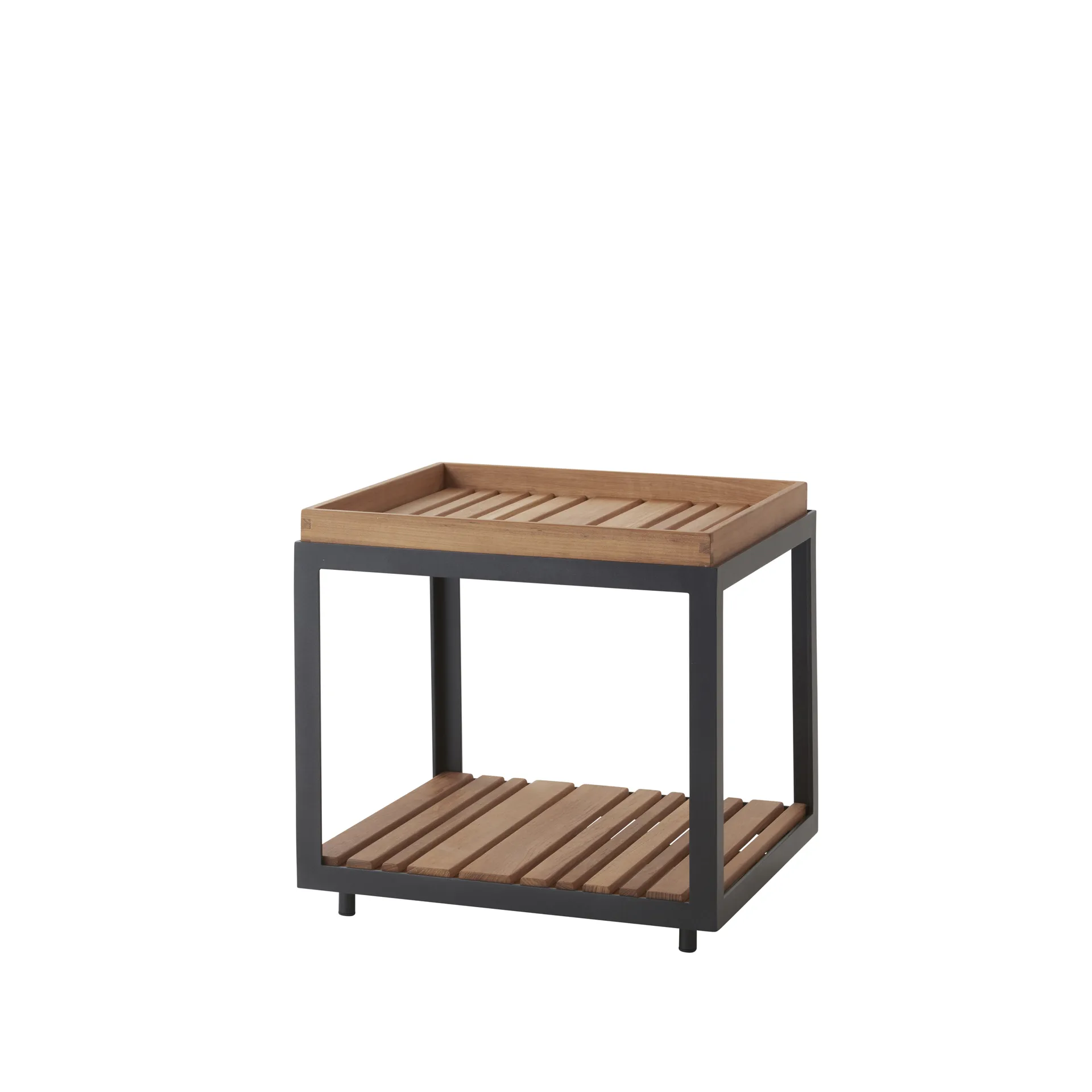 Table d'appoint Level, Teck-pied lava grey  Cane-line