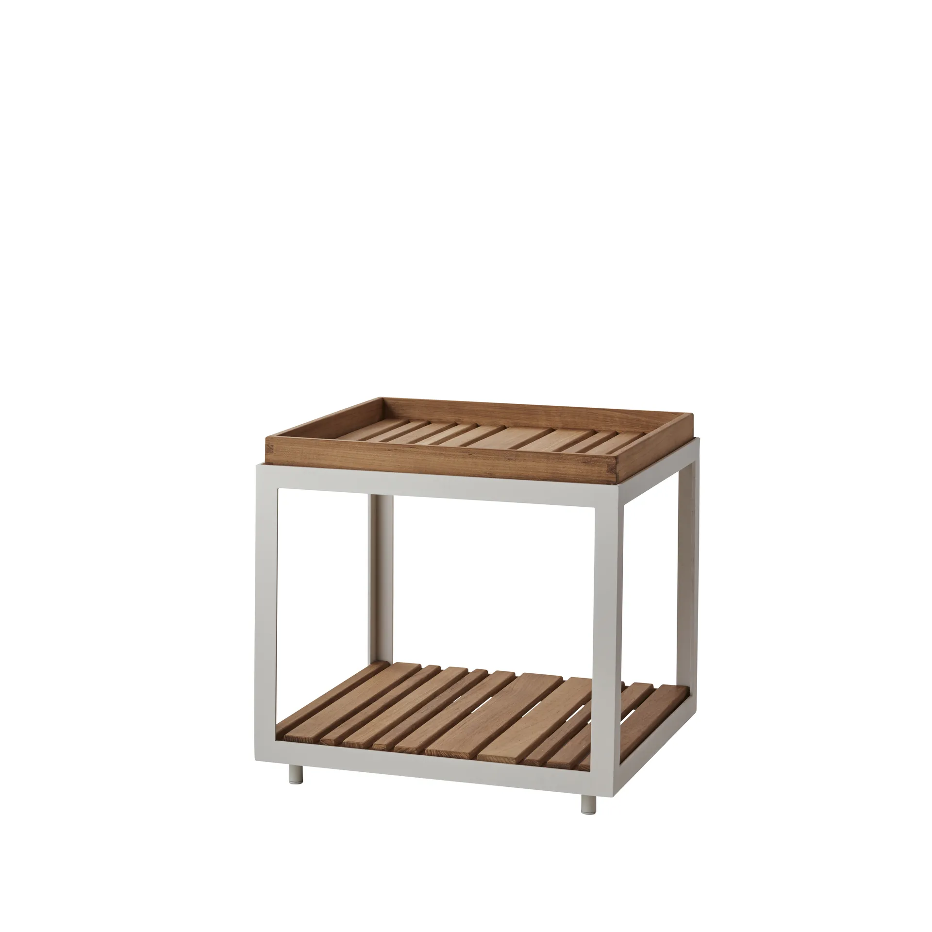 Table d'appoint Level, Teck, support blanc Cane-line