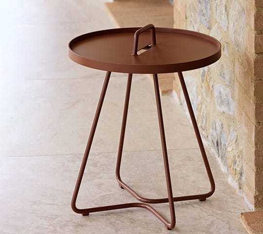 Table d'appoint On-the-move Ø44 cm, Desert red Cane-line