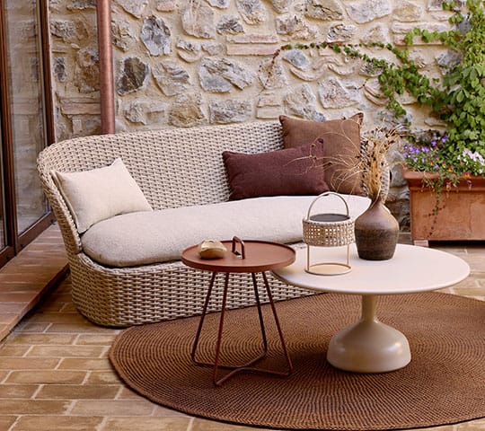 Table d'appoint On-the-move Ø44 cm, Desert red Cane-line