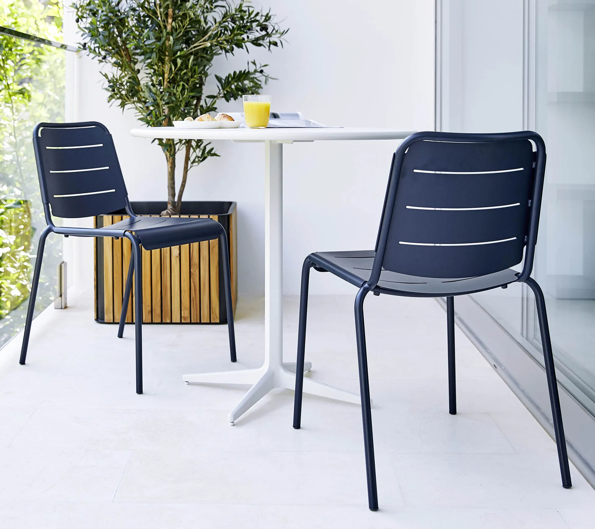 Table de café Drop Ø80 cm, White-white Cane-line