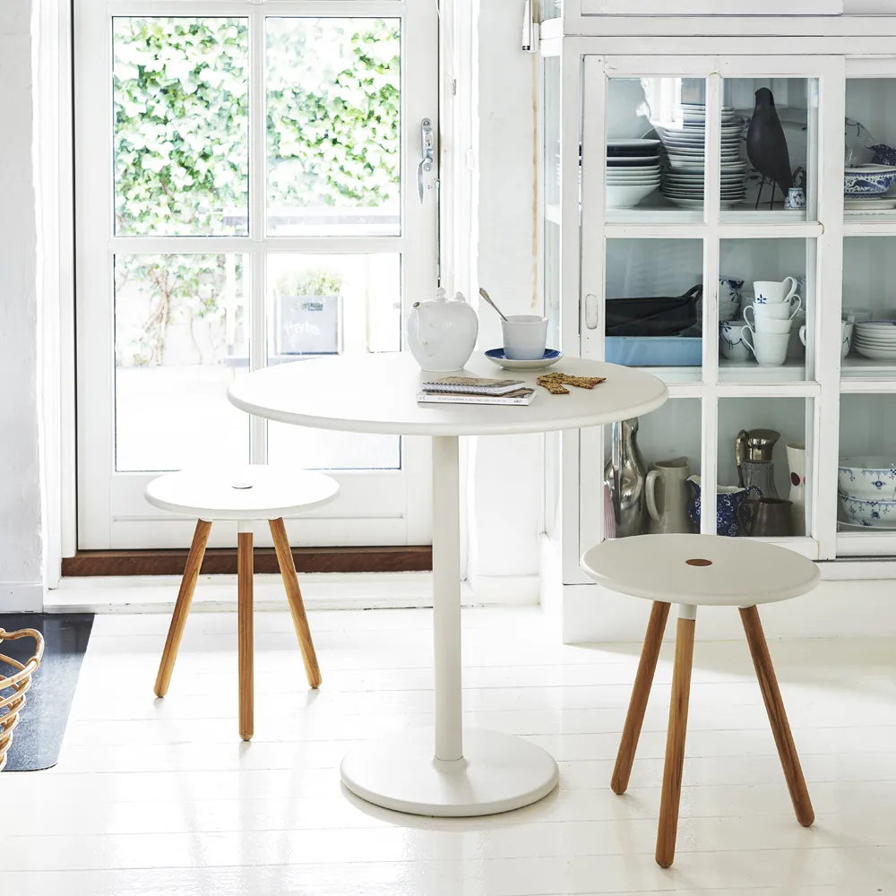 Table de café Go Ø80 cm, White-white Cane-line