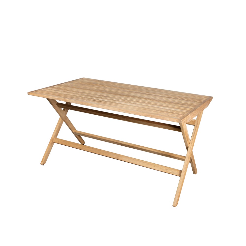 Cane-line Table pliante Flip 140x80x72,5 cm Teck | Design Scandinave | Tables de jardin | Marron
