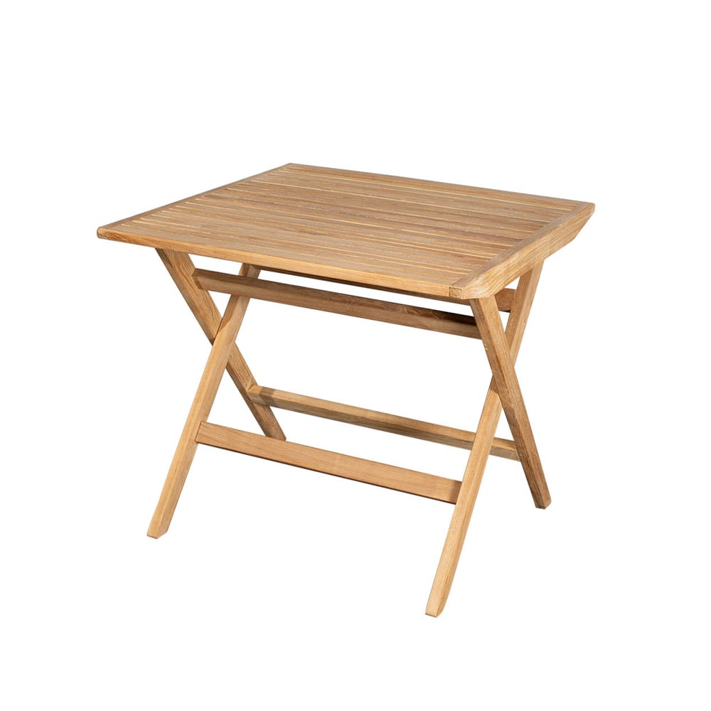 Cane-line Table pliante Flip 80x80x72,5 cm Teck | Design Scandinave | Tables de jardin | Marron
