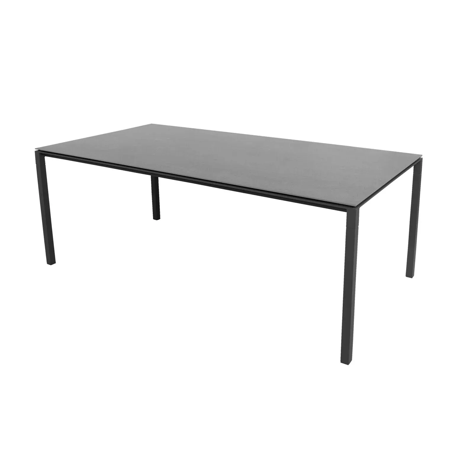 Table Pure 200x100 cm Basalt grey-lava grey Cane-line