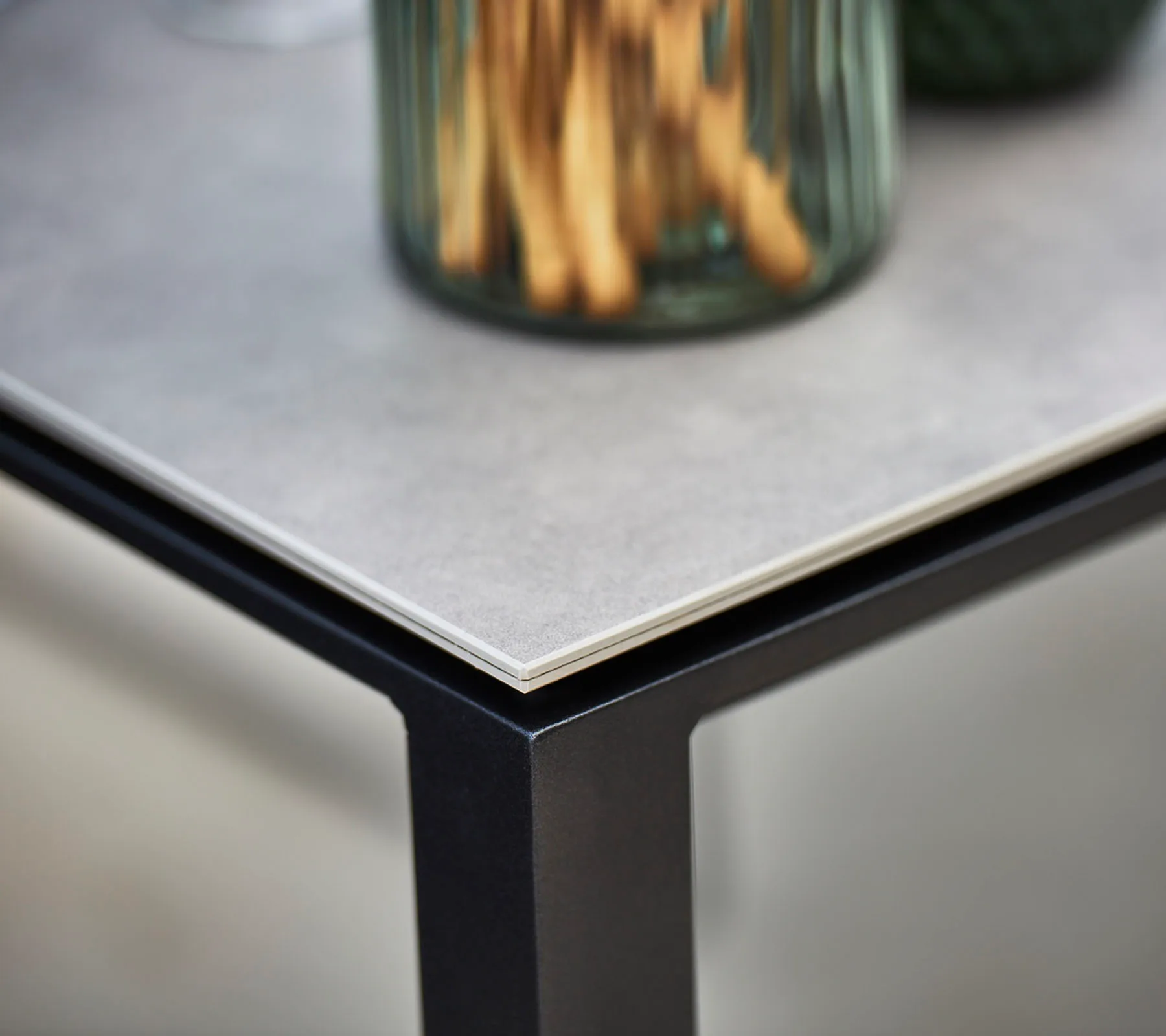 Table Pure 200x100 cm Basalt grey-lava grey Cane-line