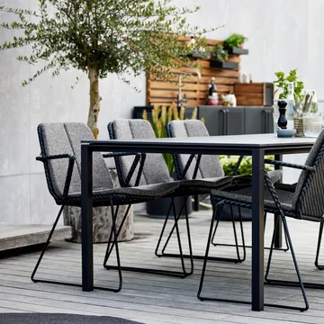 Table Pure 200x100 cm Basalt grey-lava grey - Cane-line