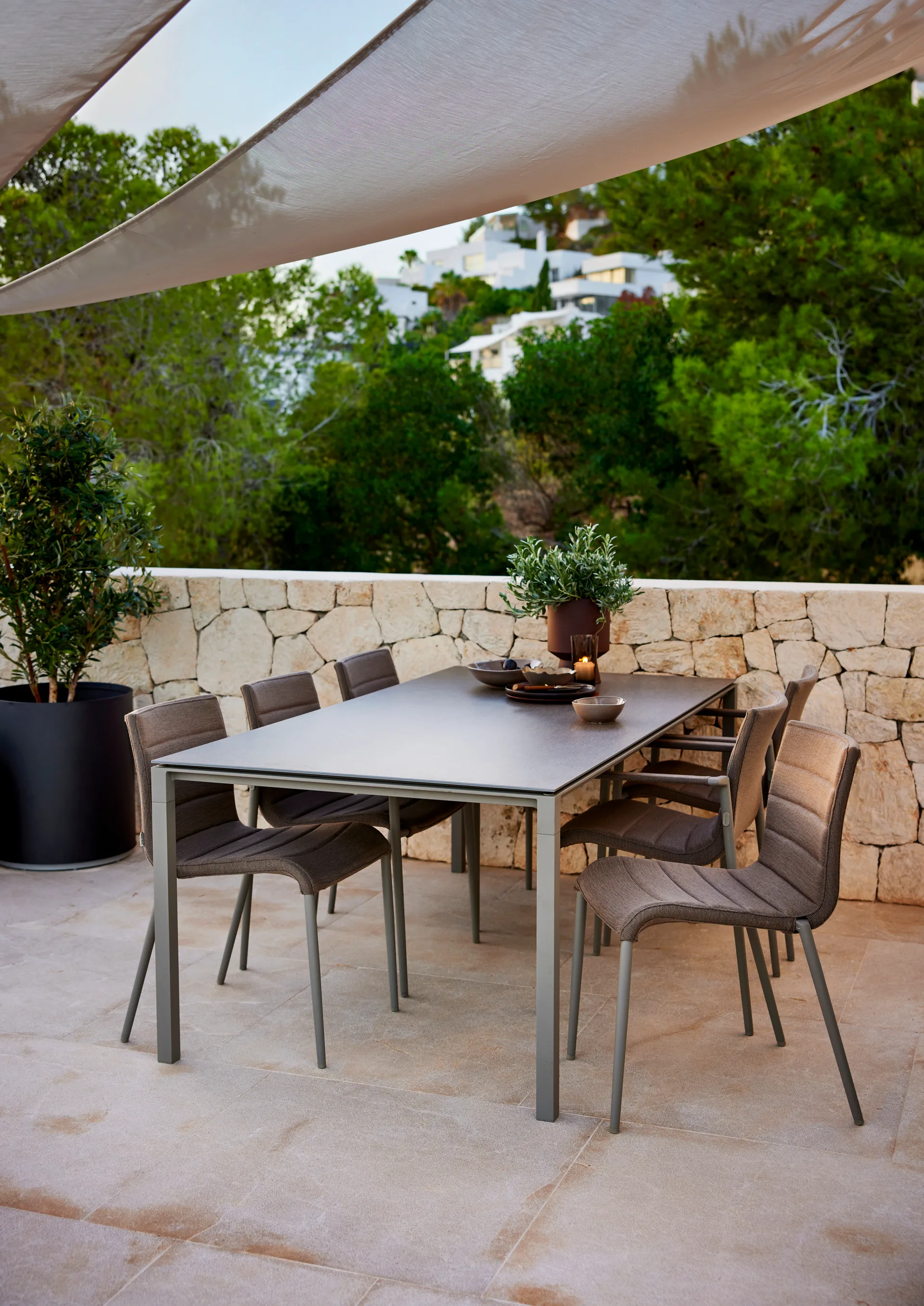 Table Pure 200x100 cm Gris Basalt-taupe,  Cane-line