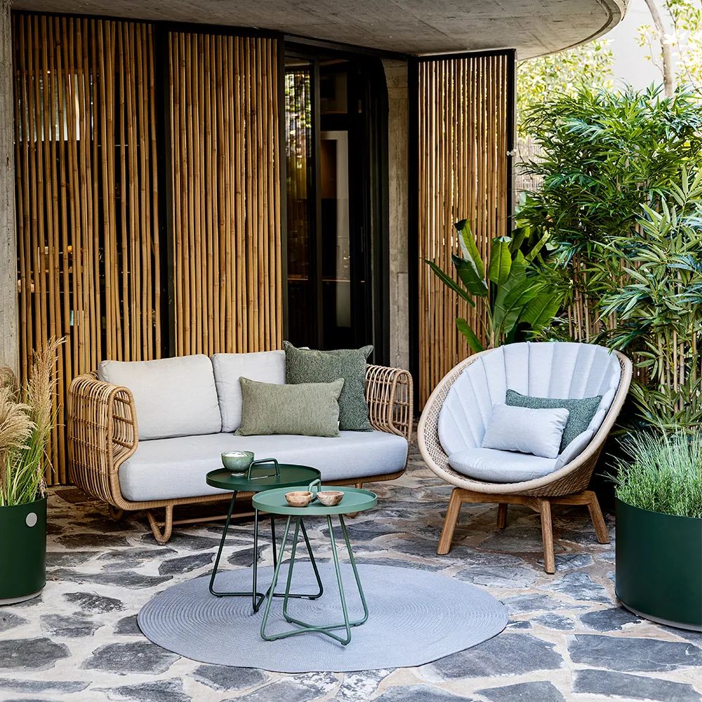 Tapis rond Circle, Dark green, Ø140cm Cane-line