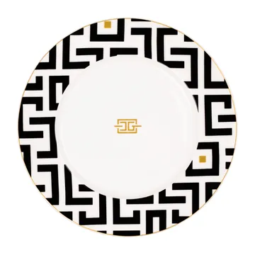 Assiette DECO Ø29 cm - Blanc-noir - Carolina Gynning