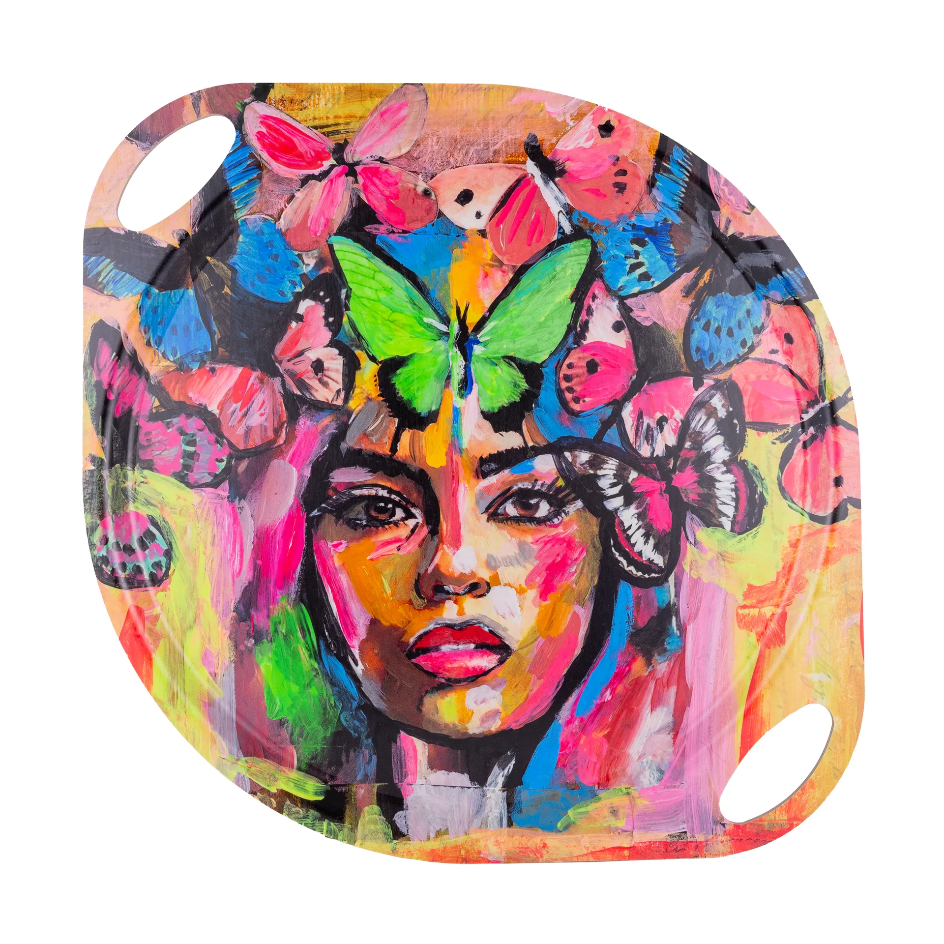 Plateau Coming Back to Life avec poignées 38x47 cm, Multi Carolina Gynning