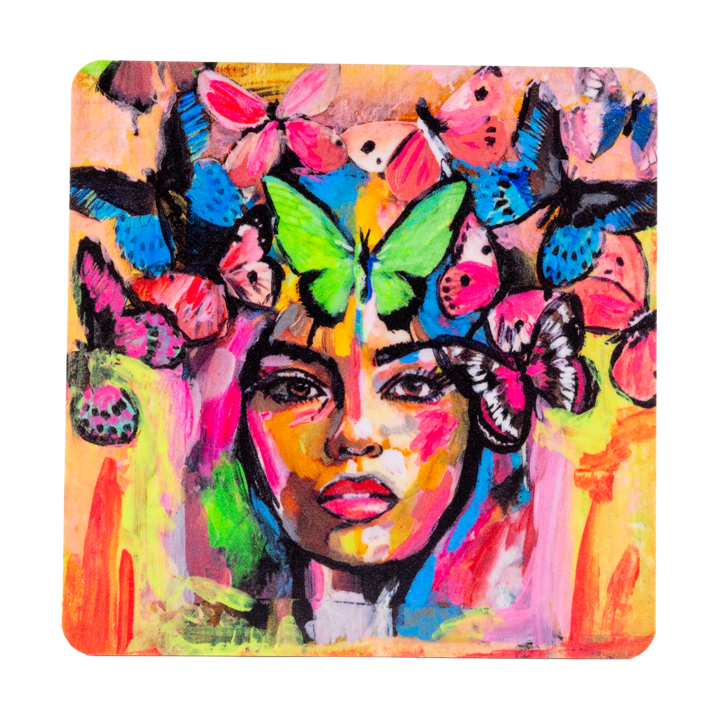 Sous-verre Coming Back to Life 9x9 cm - Multi - Carolina Gynning