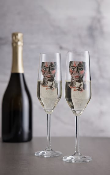 Verre à champagne Butterfly Queen - 30 cl - Carolina Gynning