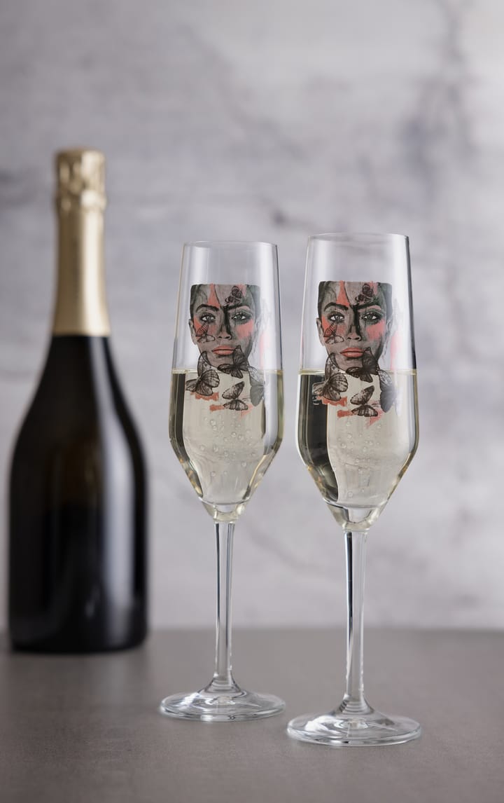 Verre à champagne Butterfly Queen, 30 cl Carolina Gynning