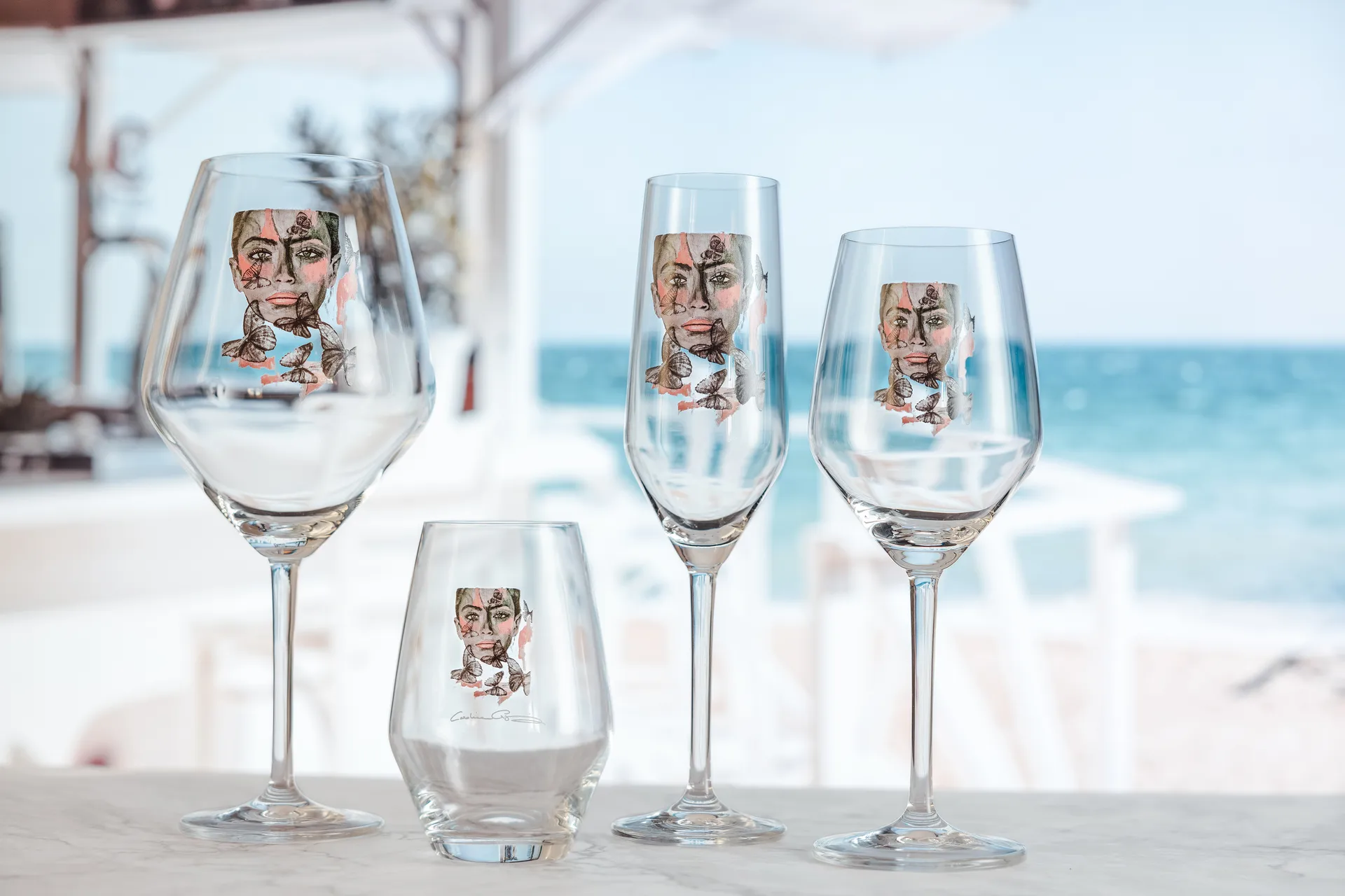 Verre à champagne Butterfly Queen, 30 cl Carolina Gynning