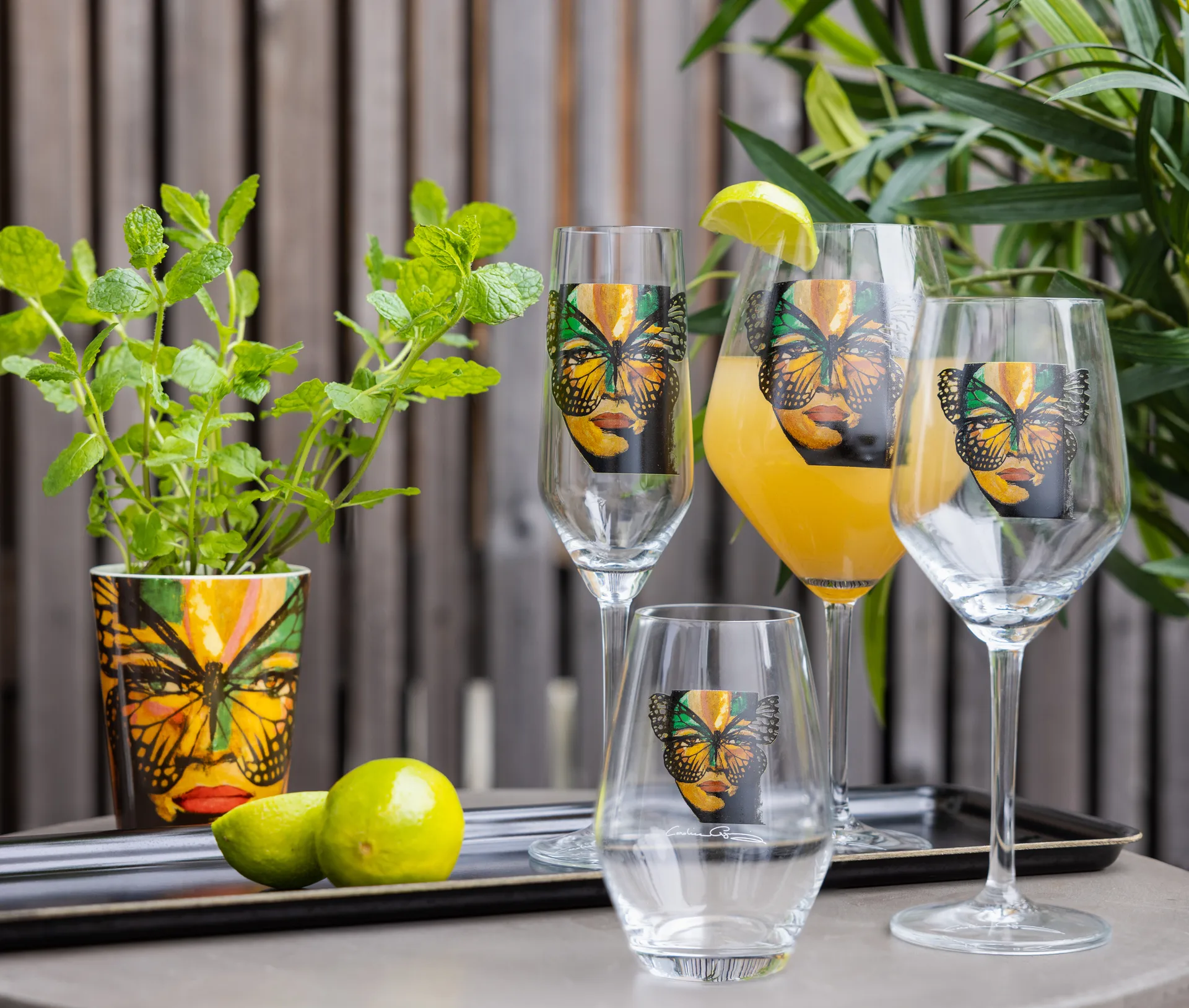 Verre à champagne Golden Butterfly 30 cl, Clear Carolina Gynning