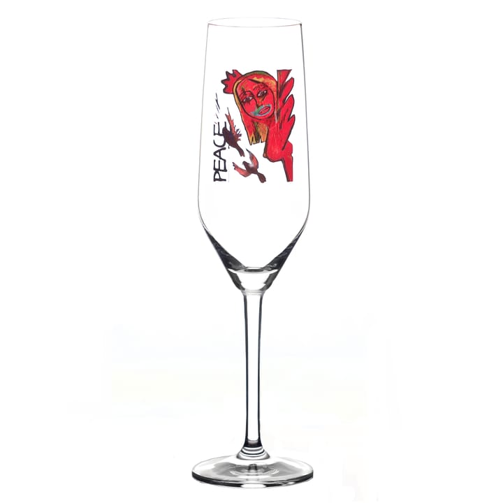 Verre à champagne Scream Peace, 30 cl. Carolina Gynning