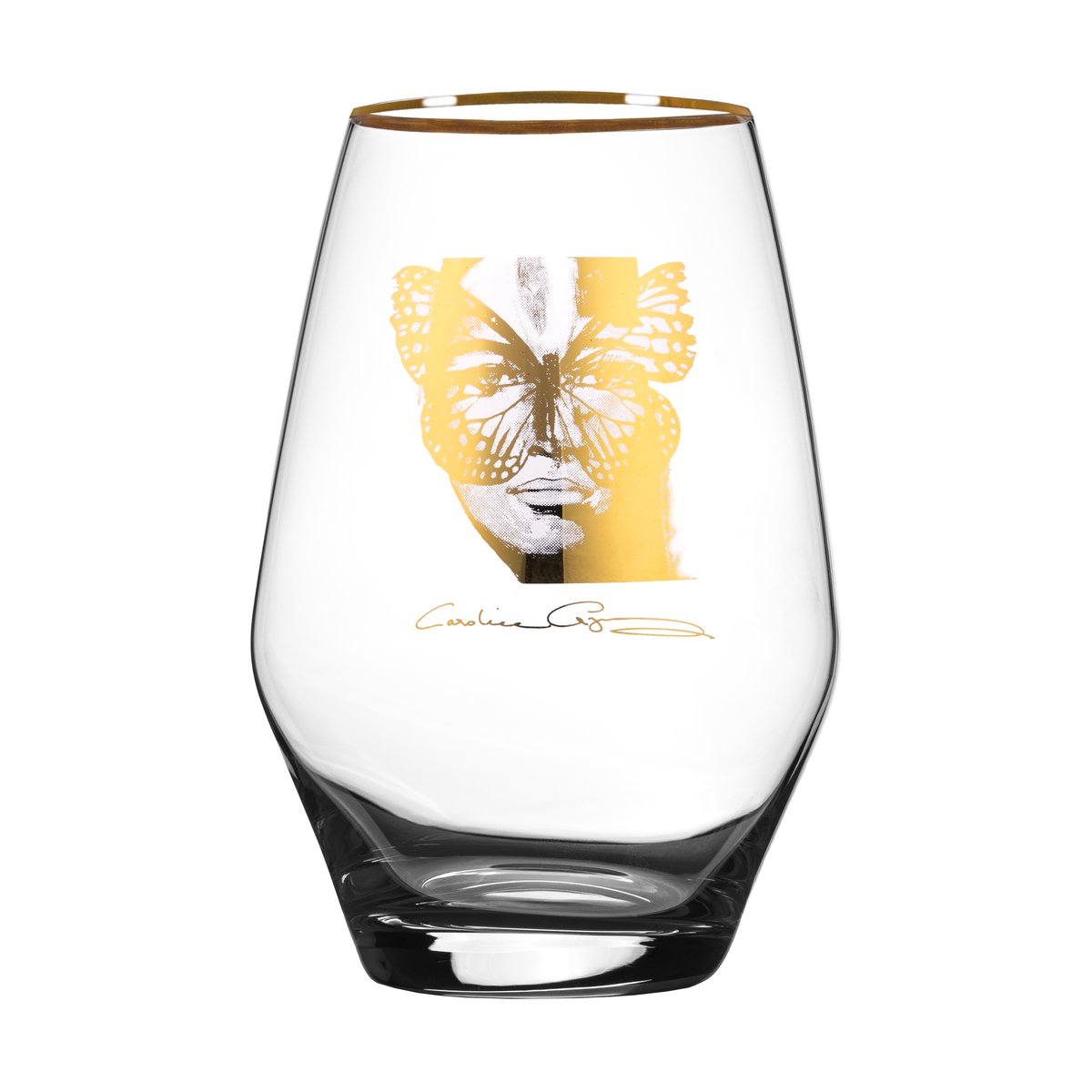 Carolina Gynning Verre Golden Butterfly 35 cl Gold | Design Scandinave | Verres à eau | Transparent