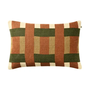 Coussin Benaras - Apricot Orange-Khaki-Cactus Green, 40x60 cm - Chhatwal & Jonsson