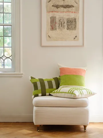 Coussin Benaras - Cactus green-lime-aqua, 40x60 cm - Chhatwal & Jonsson